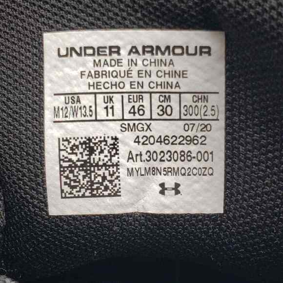 Under Armour Embiid One Black Grey Men\'s Sneakers 3023086-001 Size 12 NEW main image 10